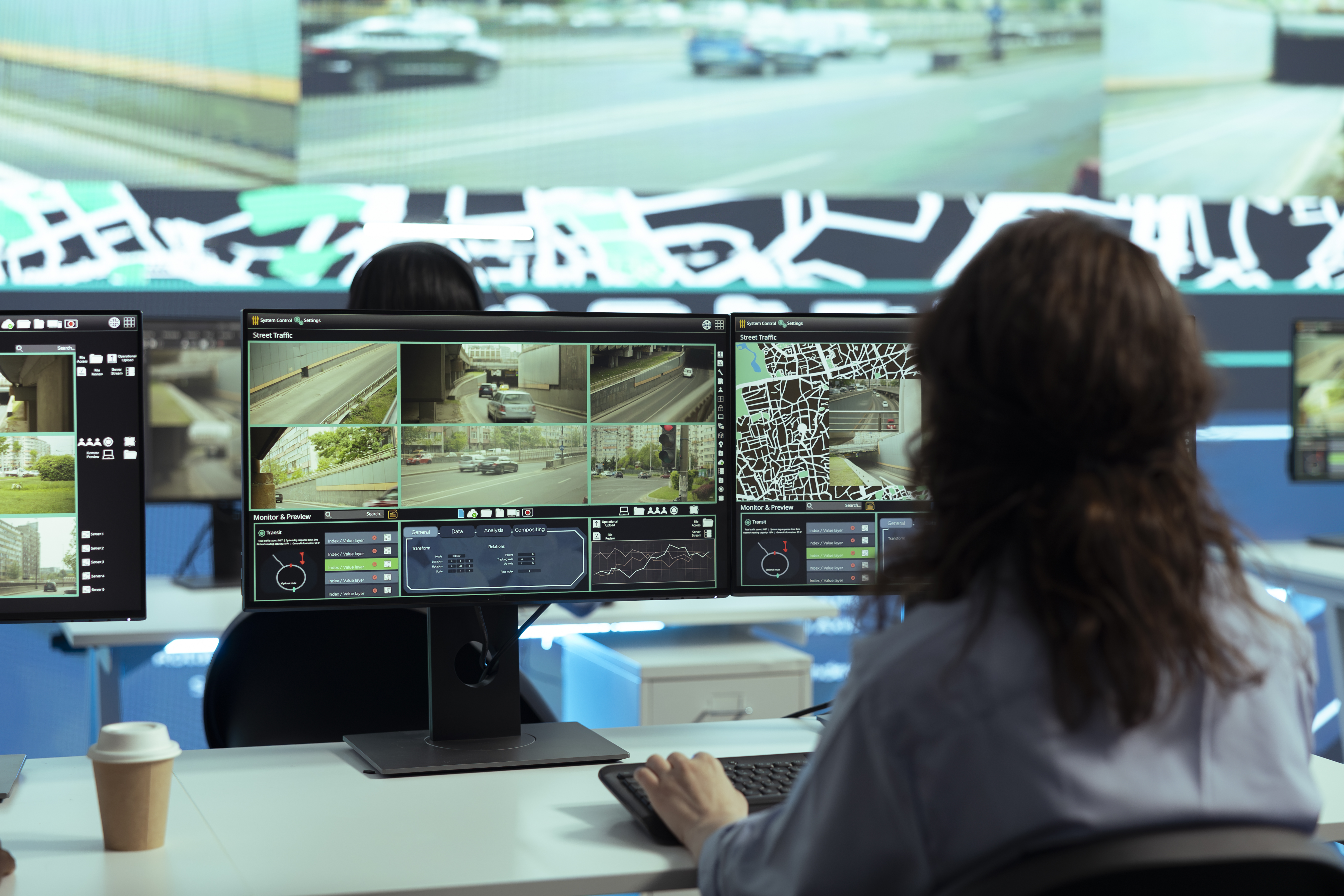 Airport Surveillance Control Room